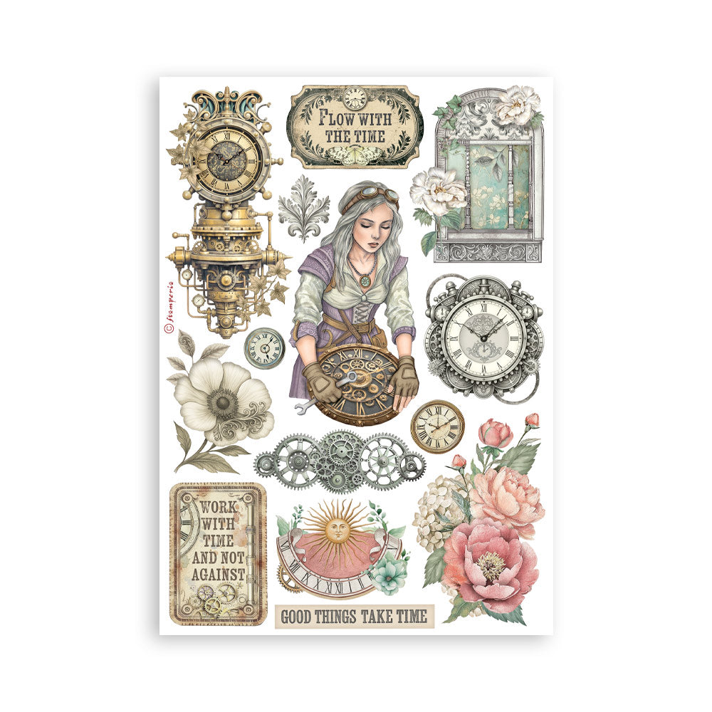 Stamperia - Washi Pad 8 Sheets A5 - Garden of Time