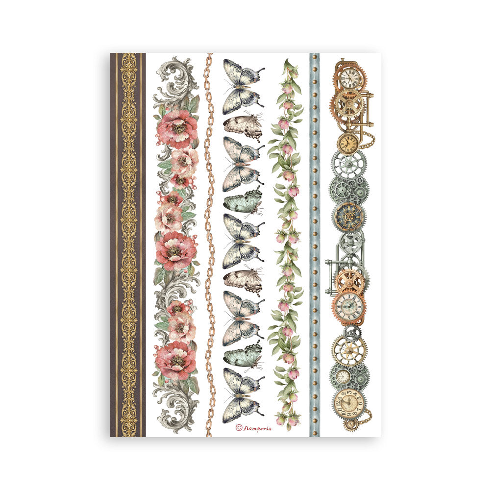 Stamperia - Washi Pad 8 Sheets A5 - Garden of Time