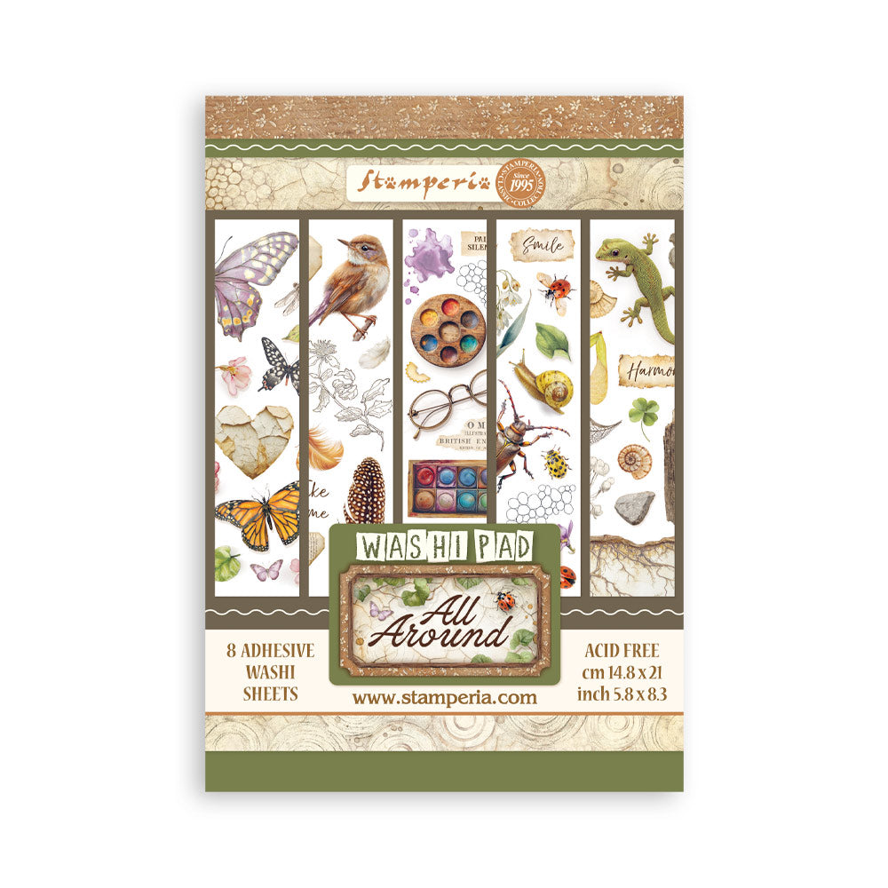 Stamperia - Washi Pad 8 Sheets A5 - All Around