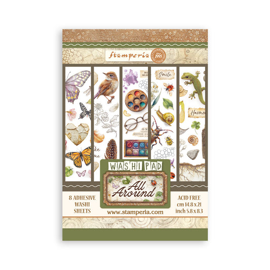 Stamperia - Washi Pad 8 Sheets A5 - All Around