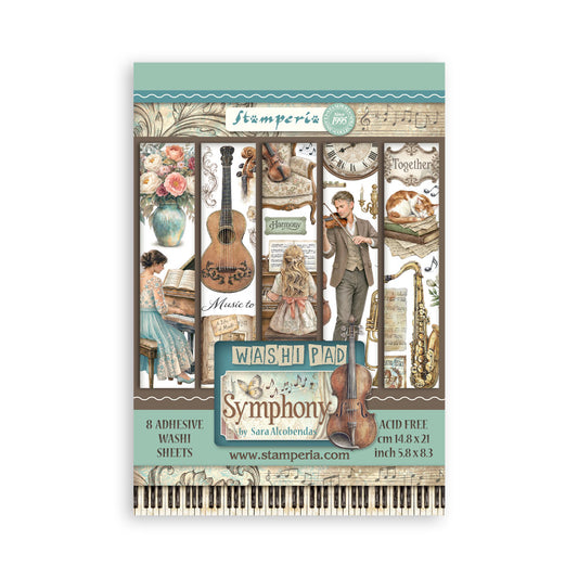 Stamperia - Washi Pad 8 Sheets A5 - Symphony