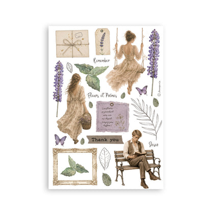 Stamperia - Washi Pad 8 Sheets A5 - Flowers and Poems