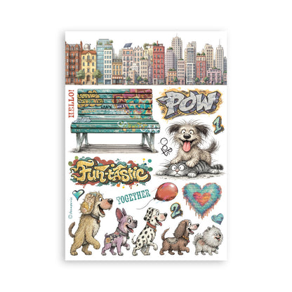 Pre Order - Stamperia - Washi Pad 8 Sheets A5 - Furry Friends 2 (Available end of October)