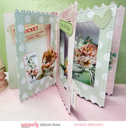 UNIQUELY CREATIVE - Metal Die - Folding Ticket Frame