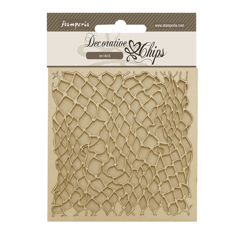 Stamperia - Decorative Chips -  14 X 14 cm - Songs of the Sea- net