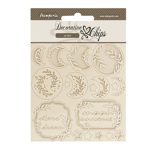 Stamperia - Decorative Chips -  14 X 14 cm - Secret Diary Moon