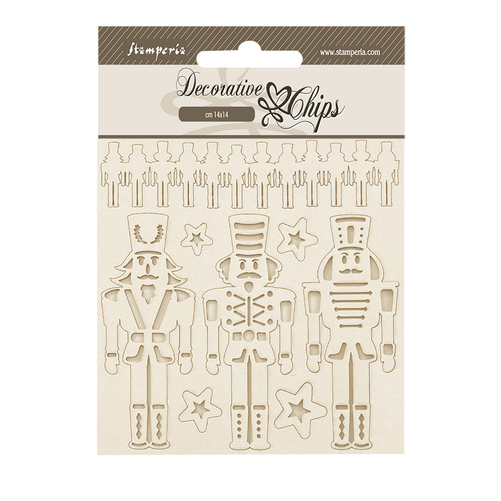 Stamperia - Decorative Chips -  14 X 14 cm - The Nutcracker soldiers