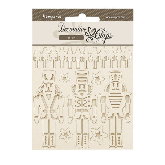 Stamperia - Decorative Chips -  14 X 14 cm - The Nutcracker soldiers