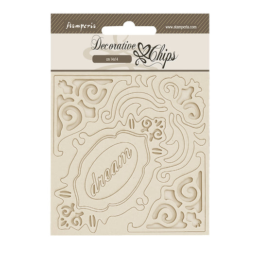 Stamperia - Decorative Chips -  14 X 14 cm - Alterego corners and frames