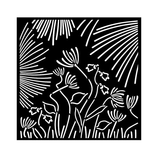 Stamperia - Mix Media Stencil - 18 X 18 - Forest Abstract Flowers