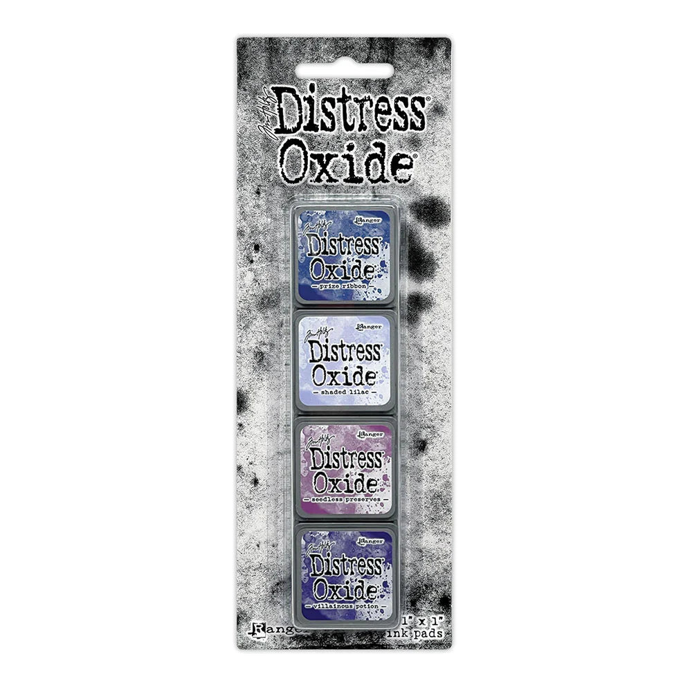 Ranger - Distress Oxide Ink Mini's - prize ribbon, shaded lilac, seedless preserves, villainous potion