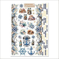 CELEBR8 - A4 Self Adhesive - Acetate - Ocean Breeze