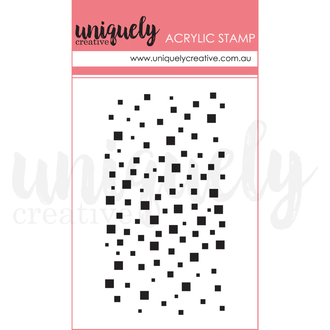 Uniquely Creative -  MIXED SQUARES TEXTURE  MARK MAKING MINI STAMP - ACRYLIC STAMP