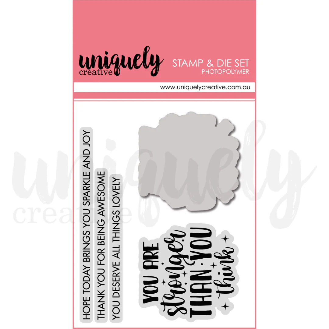 Uniquely Creative - Stronger than you think stamp & die set