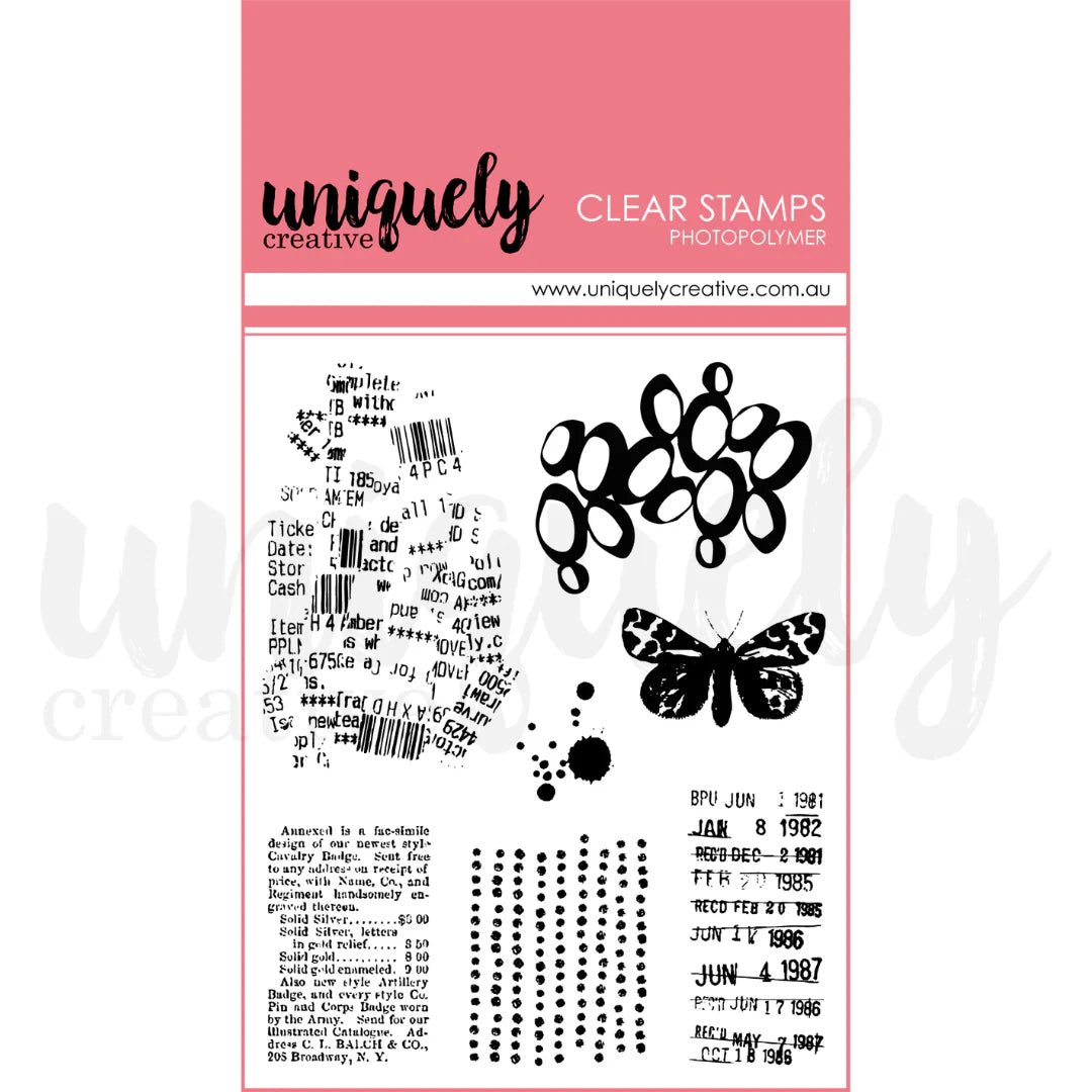 Uniquely Creative - Heart & Soul mixed media stamps