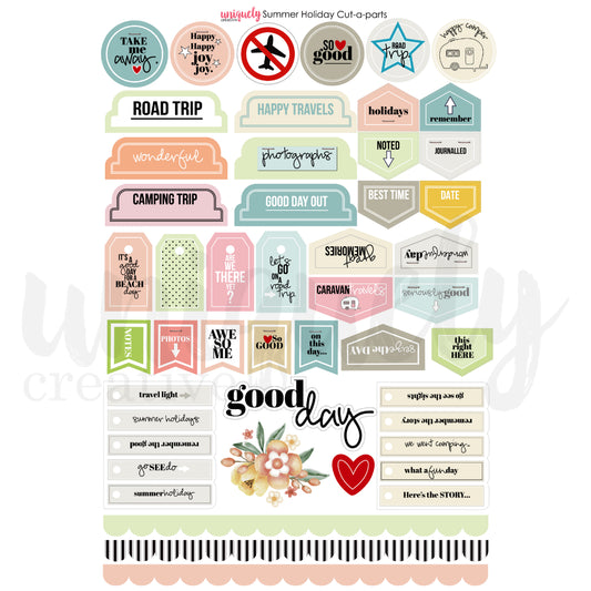 Uniquely Creative - Cut-a-part Sheet Summer Holiday