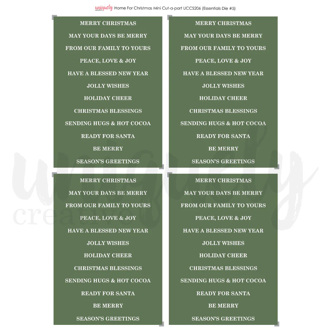 Uniquely Creative - Mini Cut-a-part Home for Christmas