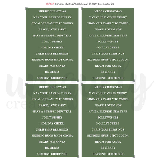 Uniquely Creative - Mini Cut-a-part Home for Christmas