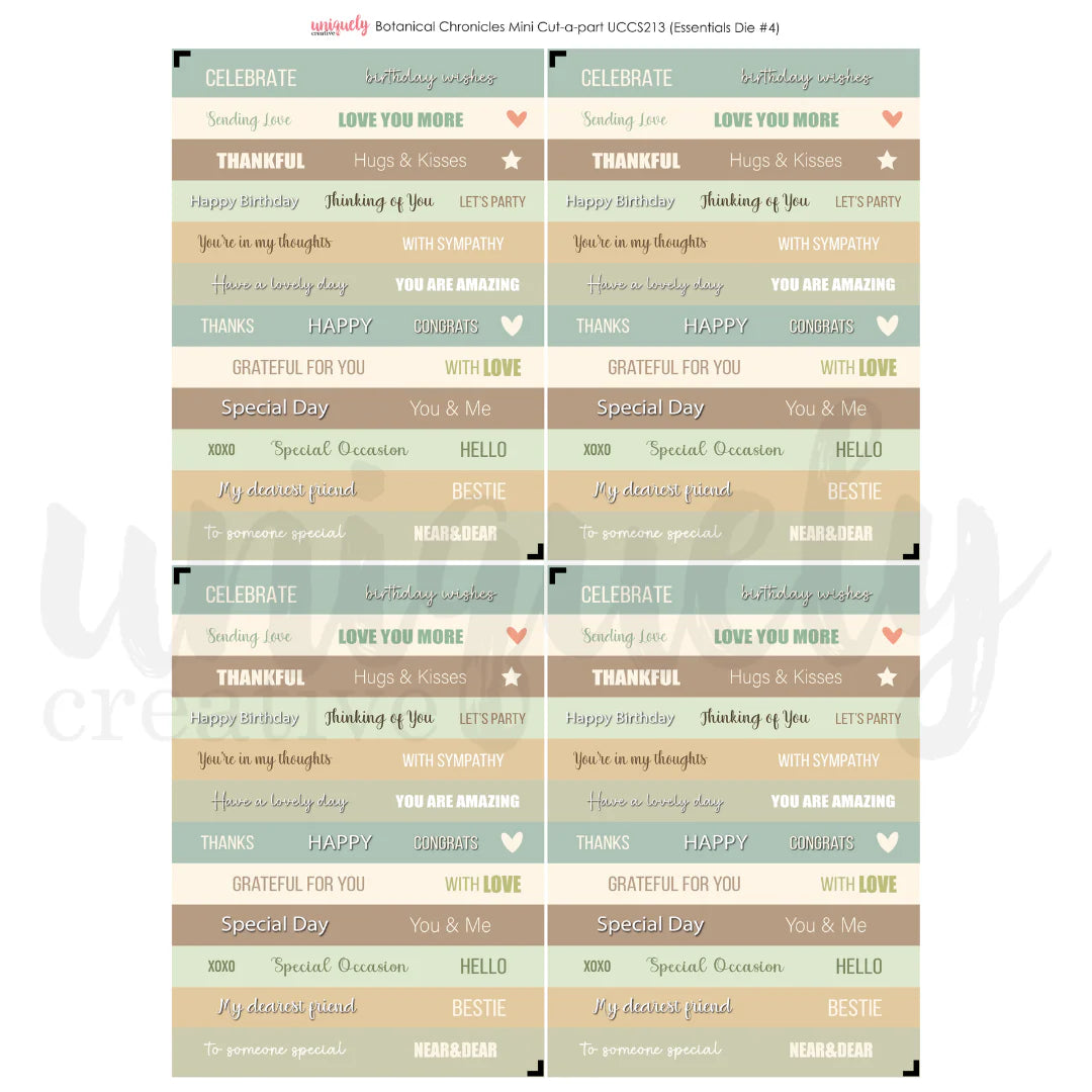 Uniquely Creative - Mini Cut - a - part - Botanical Chronicles (Essentials Die #4)