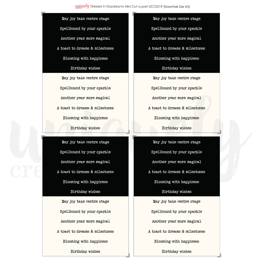 Uniquely Creative - Dressed in Daydreams Mini Cut-a-part -