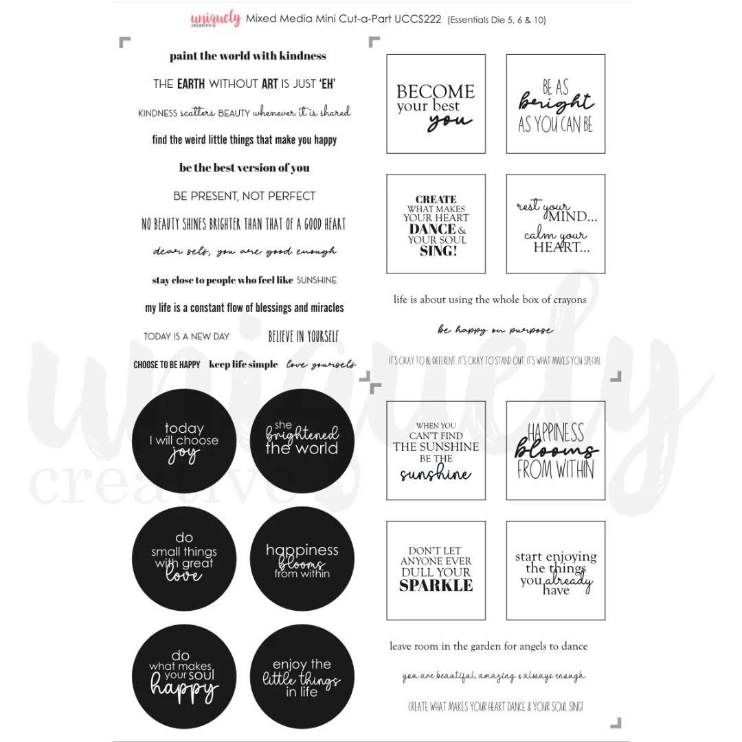 Uniquely Creative -Mixed Media Mini Cut-a-part