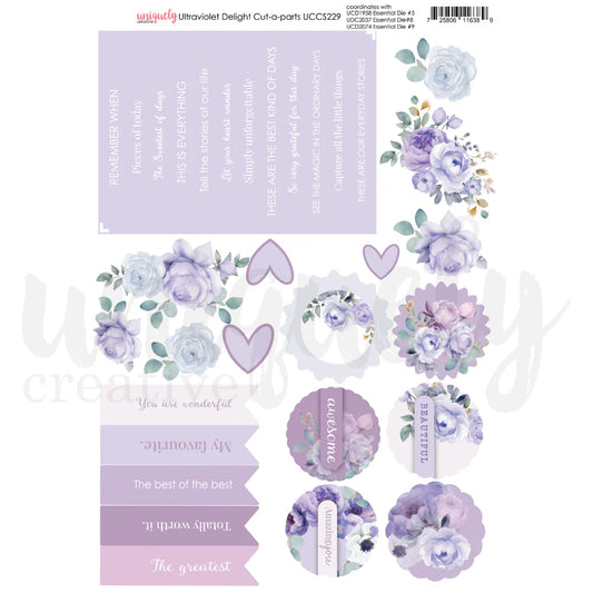 Uniquely Creative - Ultraviolet Delight Cut-a-Part Sheet.
