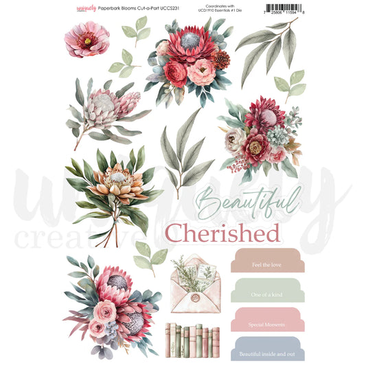 Uniquely Creative - Cut-a-Part Sheet - Paperbark Blooms
