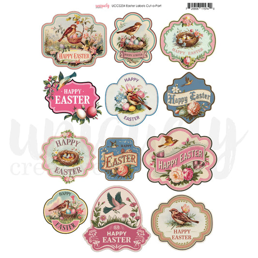 Uniquely Creative - Easter Labels Cut-a-Part Sheet.