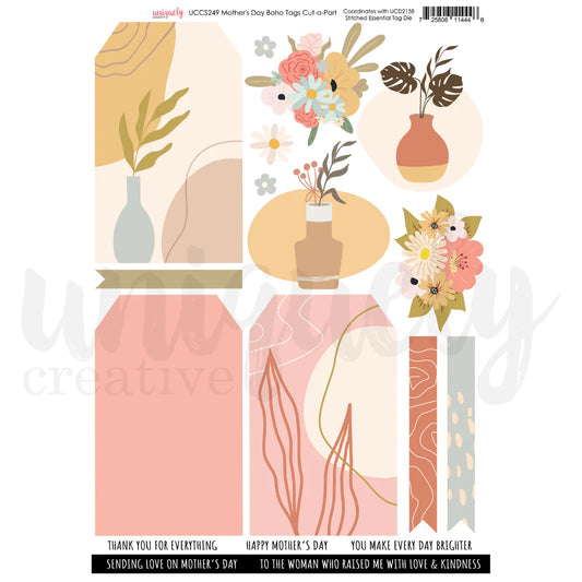 Uniquely Creative - Cut - a - part - Mother's Day Boho Tags