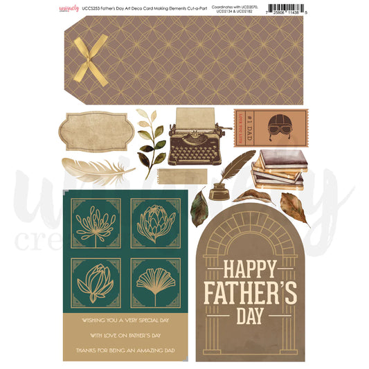 Uniquely Creative - Cut - a - part - Father's Day Art Deco Card Making Elements