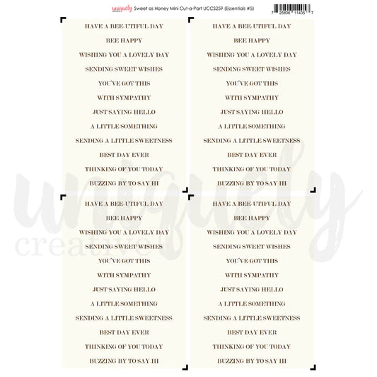 Uniquely Creative - Mini Cut - a - part - Sweet as Honey