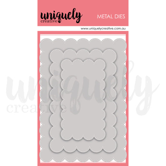 UNIQUELY CREATIVE - Oversized Scalloped Nesting Rectangle Die
