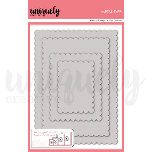 UNIQUELY CREATIVE - Rectangle Photo Mat Border - Scalloped
