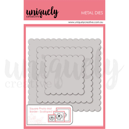UNIQUELY CREATIVE - Square Photo Mat Border - Scalloped
