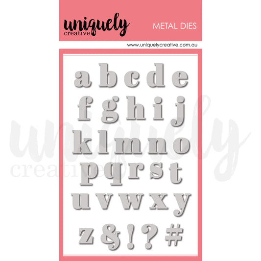 UNIQUELY CREATIVE - Metal Die - Serif Lowercase Alpha Die