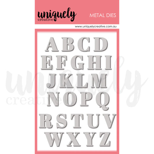 UNIQUELY CREATIVE - Metal Die - Serif Uppercase Alpha Die