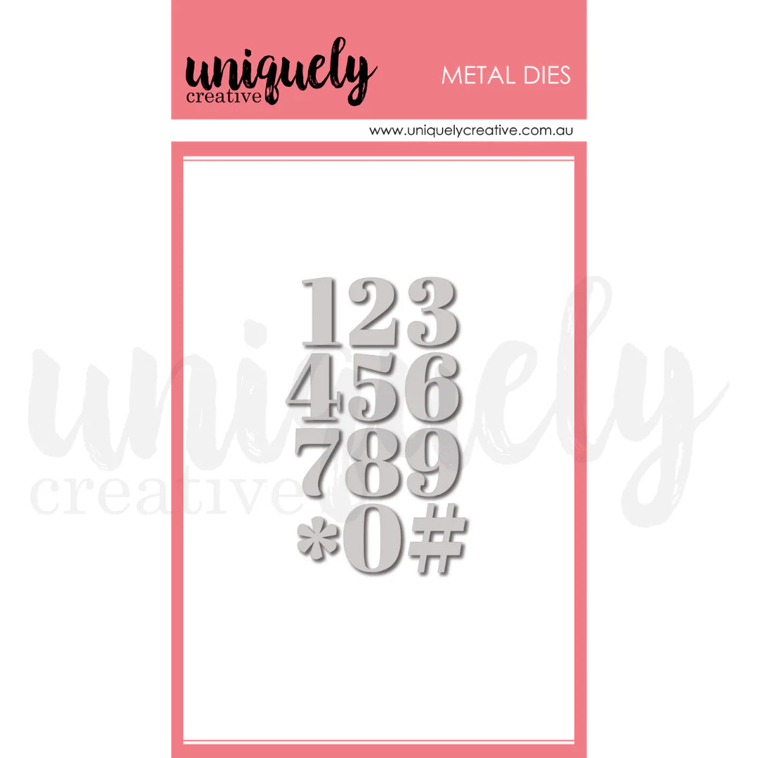 UNIQUELY CREATIVE - Metal Die - Serif Number