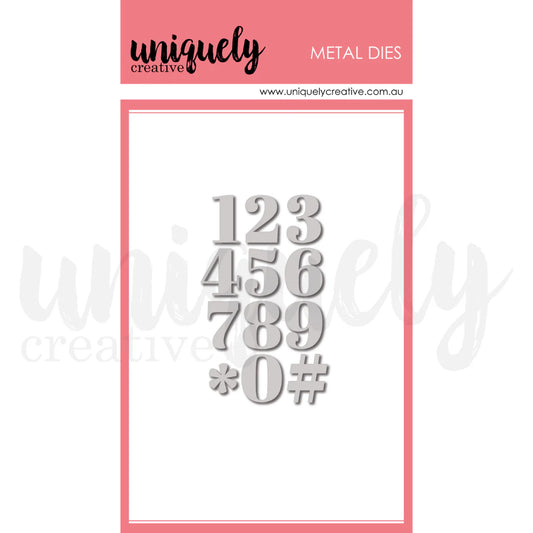 UNIQUELY CREATIVE - Metal Die - Serif Number