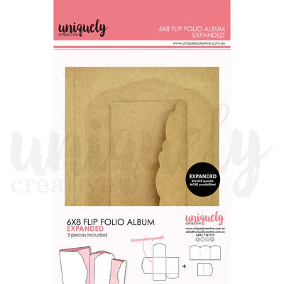 Uniquely Creative - 6" x 8" Flip Folio Album - Kraft - Expanded