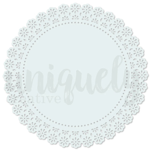 Uniquely Creative - Light Blue Lacey Circle Decorative Base Layer