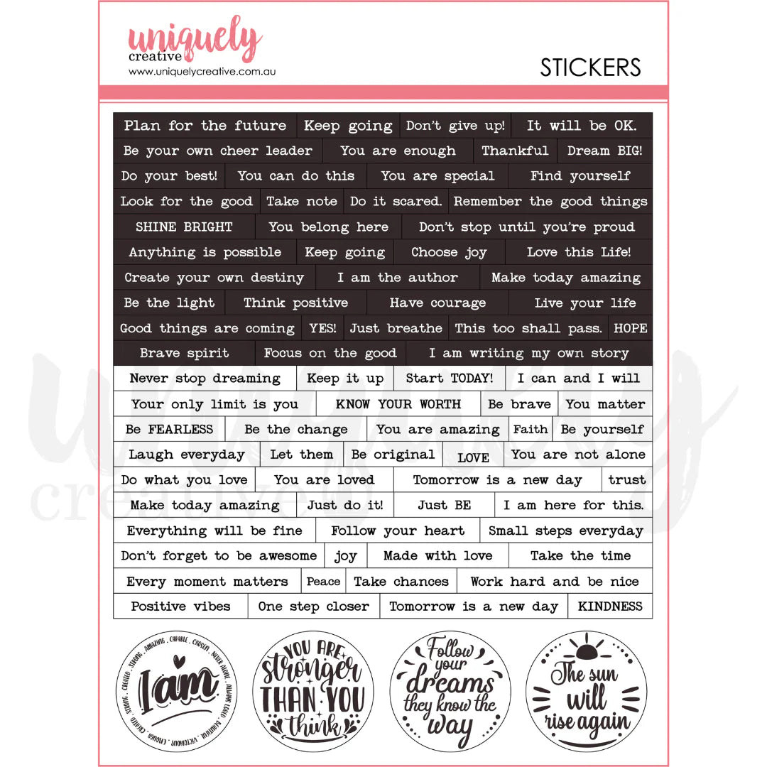 Uniquely Creative - Heart & Soul Journal Stickers