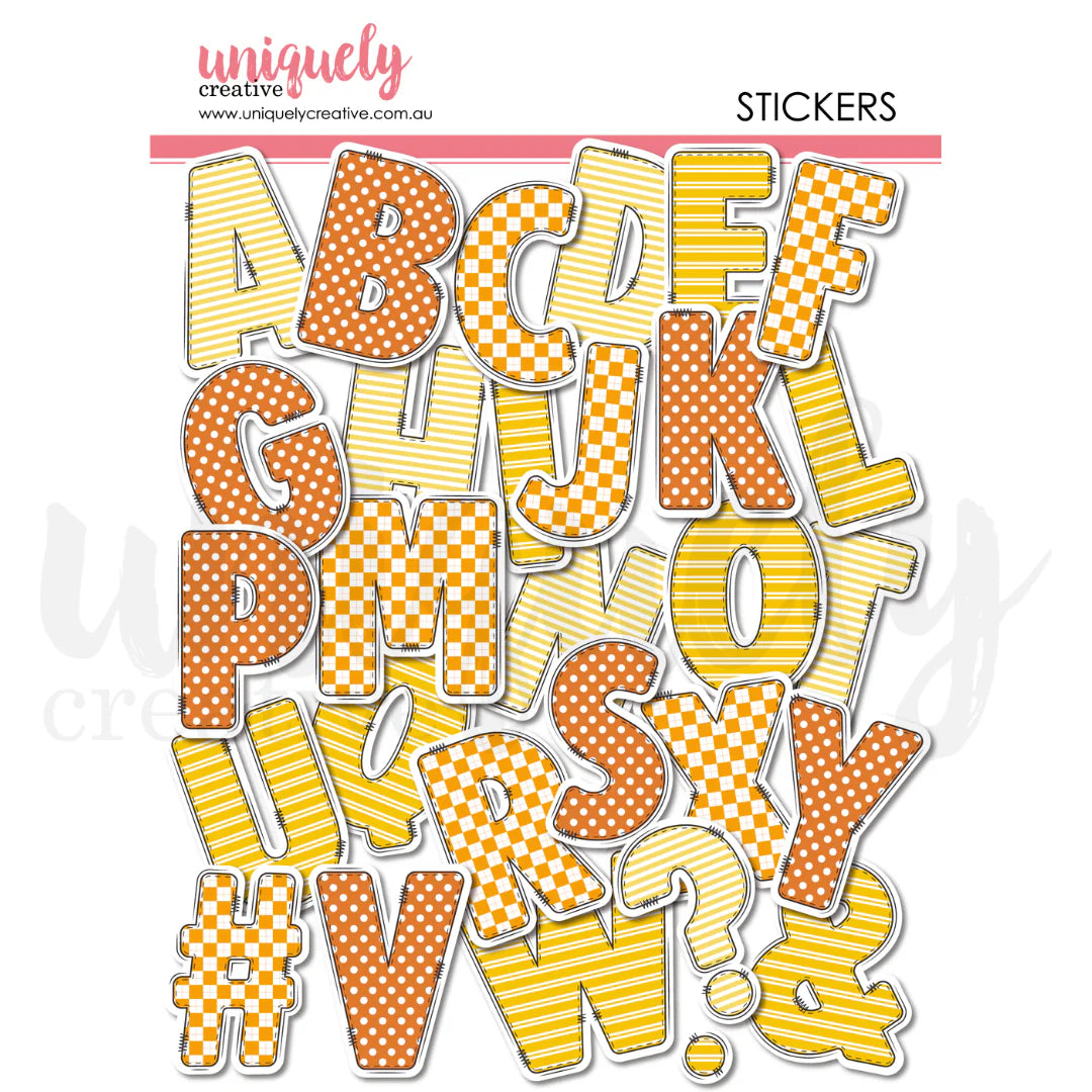 Uniquely Creative - Chipboard Alpha Stickers - Written in the stars