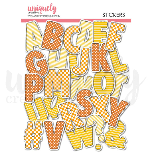 Uniquely Creative - Chipboard Alpha Stickers - Written in the stars