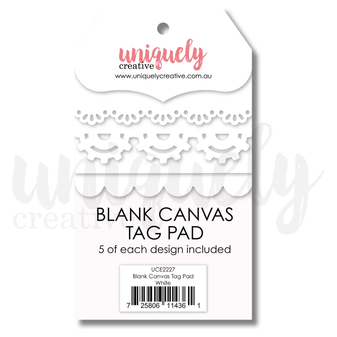 Uniquely Creative - Blank Canvas Tag Pad - White