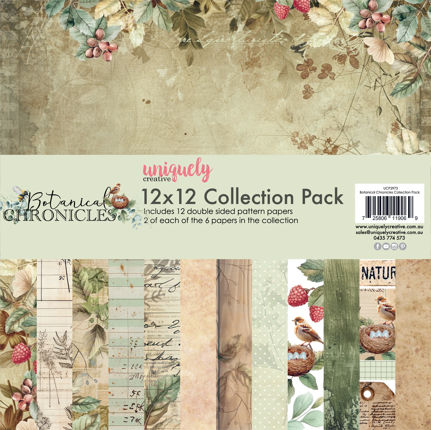 Uniquely Creative -12 x 12 Collection Pack - Botanical Chronicles