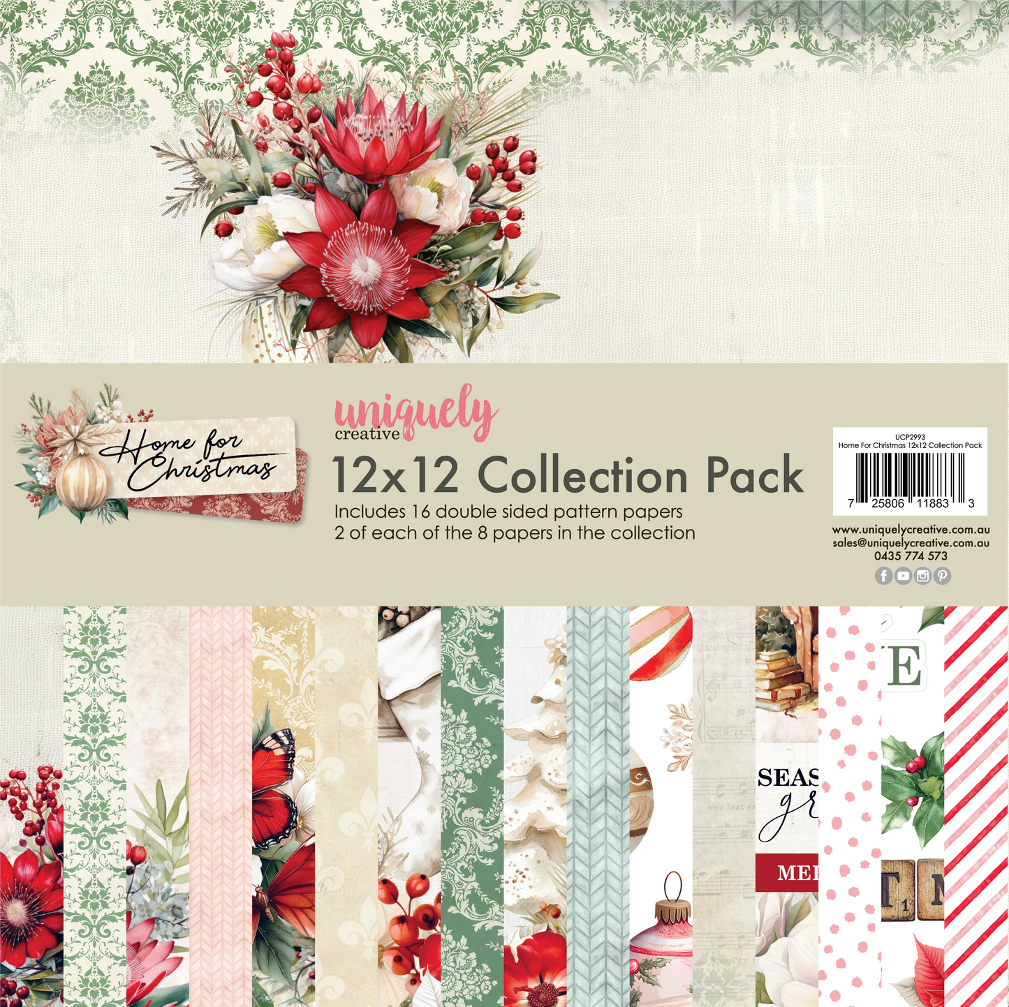 Uniquely Creative - Home for Christmas 12 x 12 Collection Pack