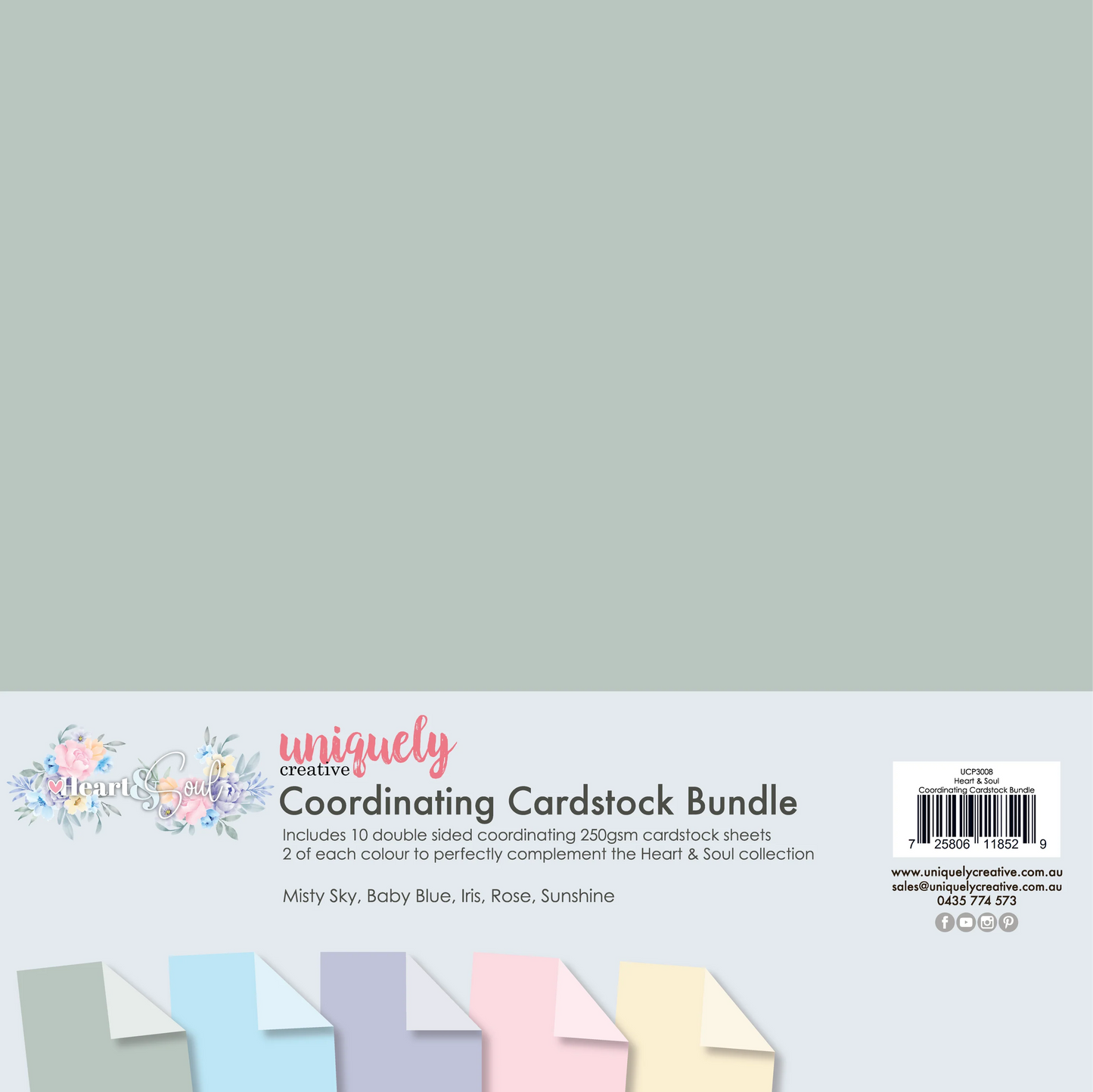 Uniquely Creative - 12 x 12 Coordinating Cardstock Bundle - Heart & Soul