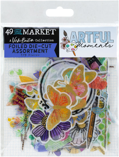 49 and Market - Foiled Die-Cut Assortment 129  Pieces - Artful Moments