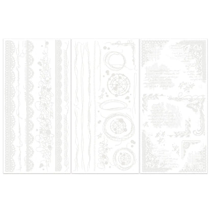 49 and Market - Irresistible Rub On Transfers  - 3 sheets white - Vicki Boutin Artful Edges