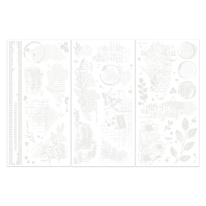 49 and Market - Irresistible Rub On Transfers  - 3 sheets white - Vicki Boutin